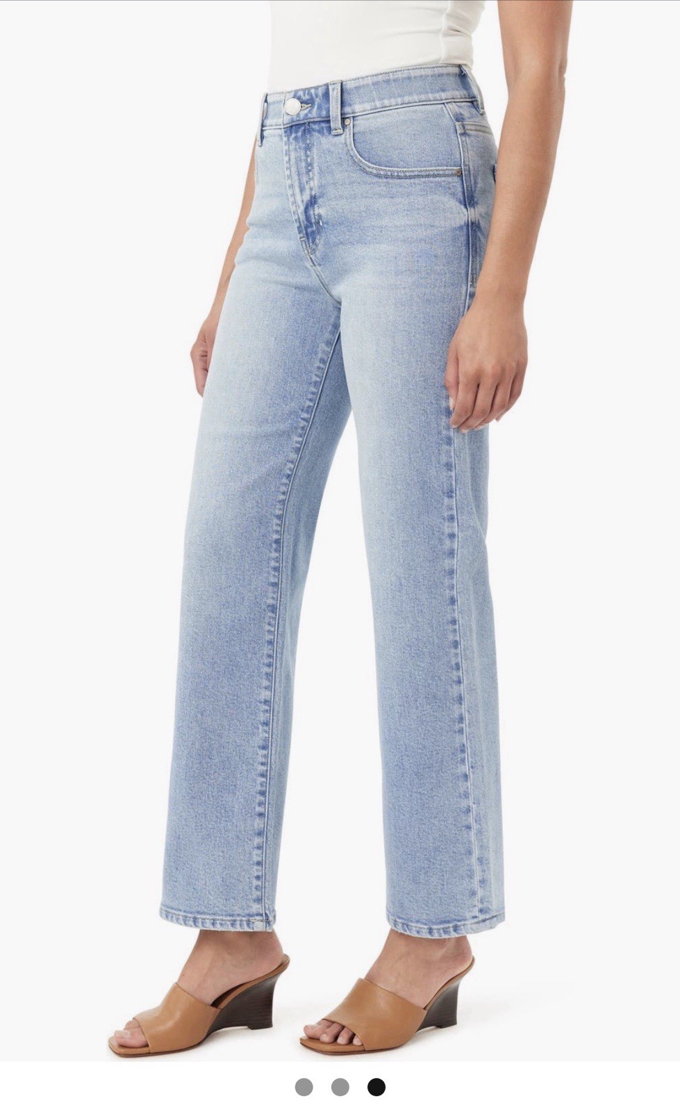 Curve Appeal Premium Denim Light Wash Blue High Rise Straight Leg Jeans