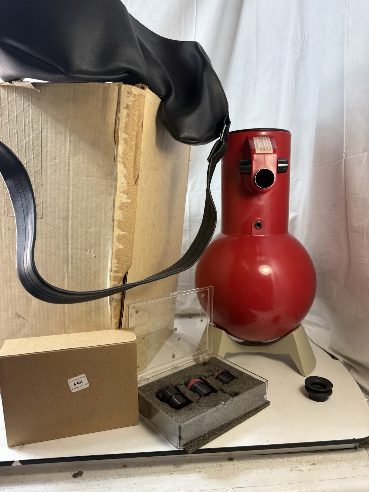 Vintage Sears Space Age Telescope Model 254.44101 Red Ball Astronomical Kit Vintage Sears Space Age Telescope Model 254.44101 Red Ball Astronomical Kit