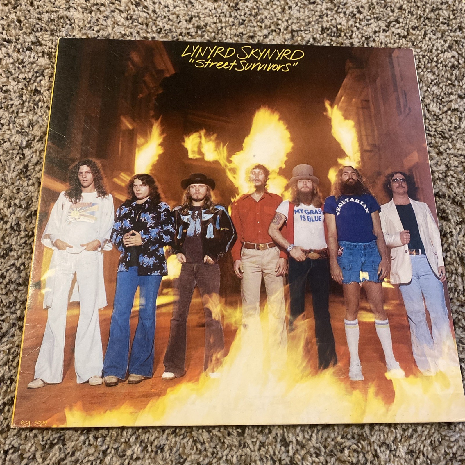 Lynyrd Skynyrd Street Survivors LP Vinyl 1977 Flame Cover w/ Inserts MCA-3029