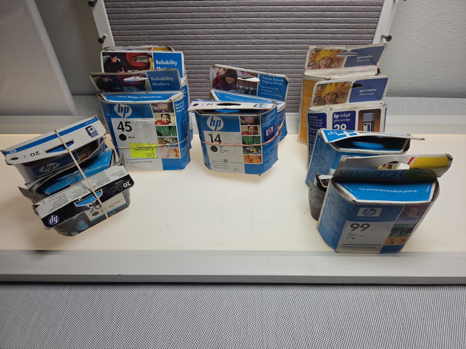 NEW Genuine HP Cartridges Sealed Lot Of 20 Various Colors & Printers NEW Genuine HP Cartridges Sealed Lot Of 20 Various Colors & Printers