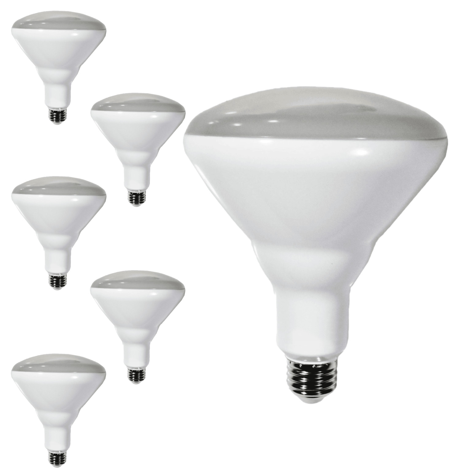 Diodesy BR40 LED Flood Light 9W 650LM E26 3500K 120V 120° Dimmable White 6Pk