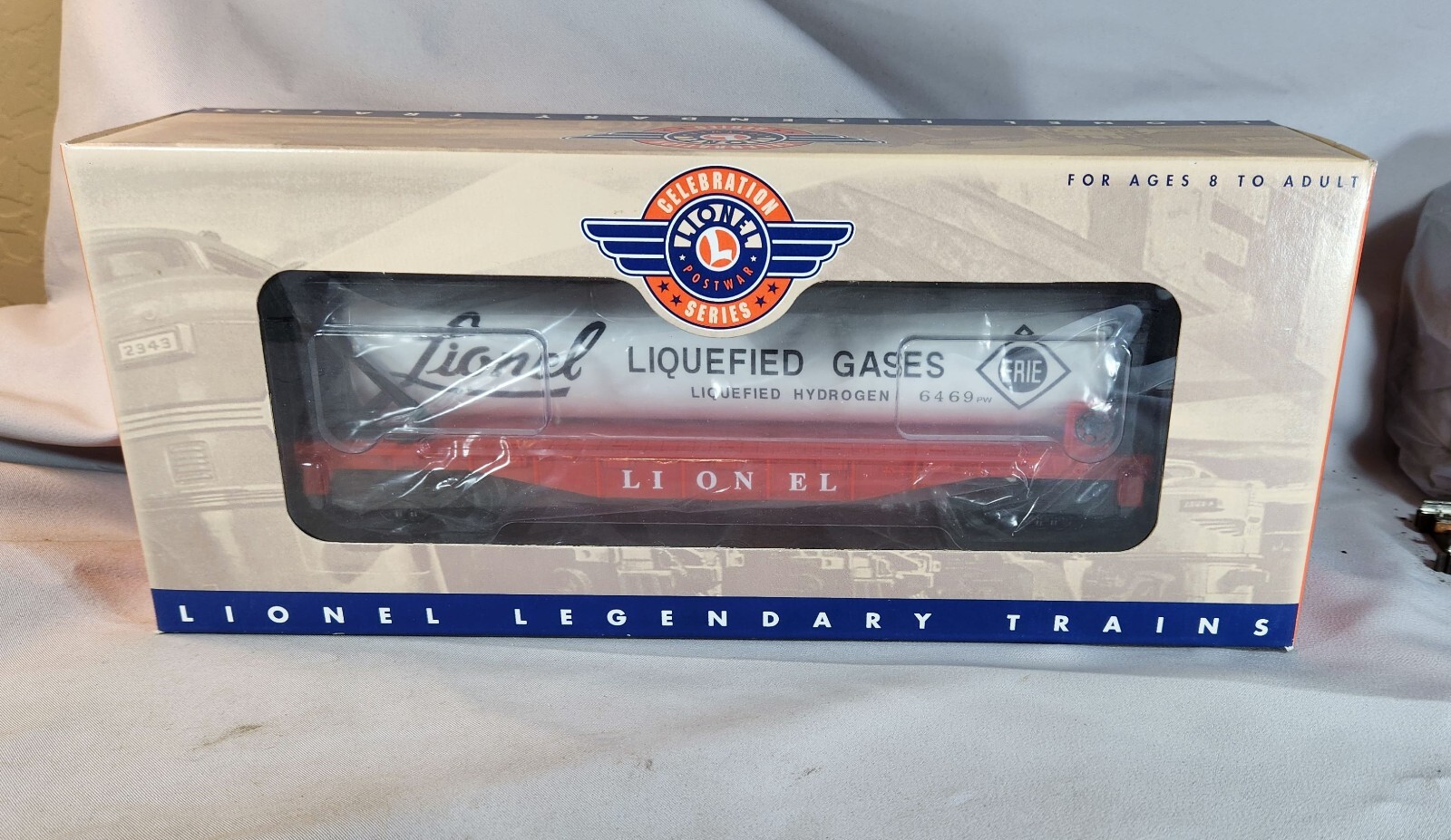 LIONEL 6-19449- POSTWAR CELEBRATION #6469 LIQUEFIED GASES FLATCAR- NEW,OB