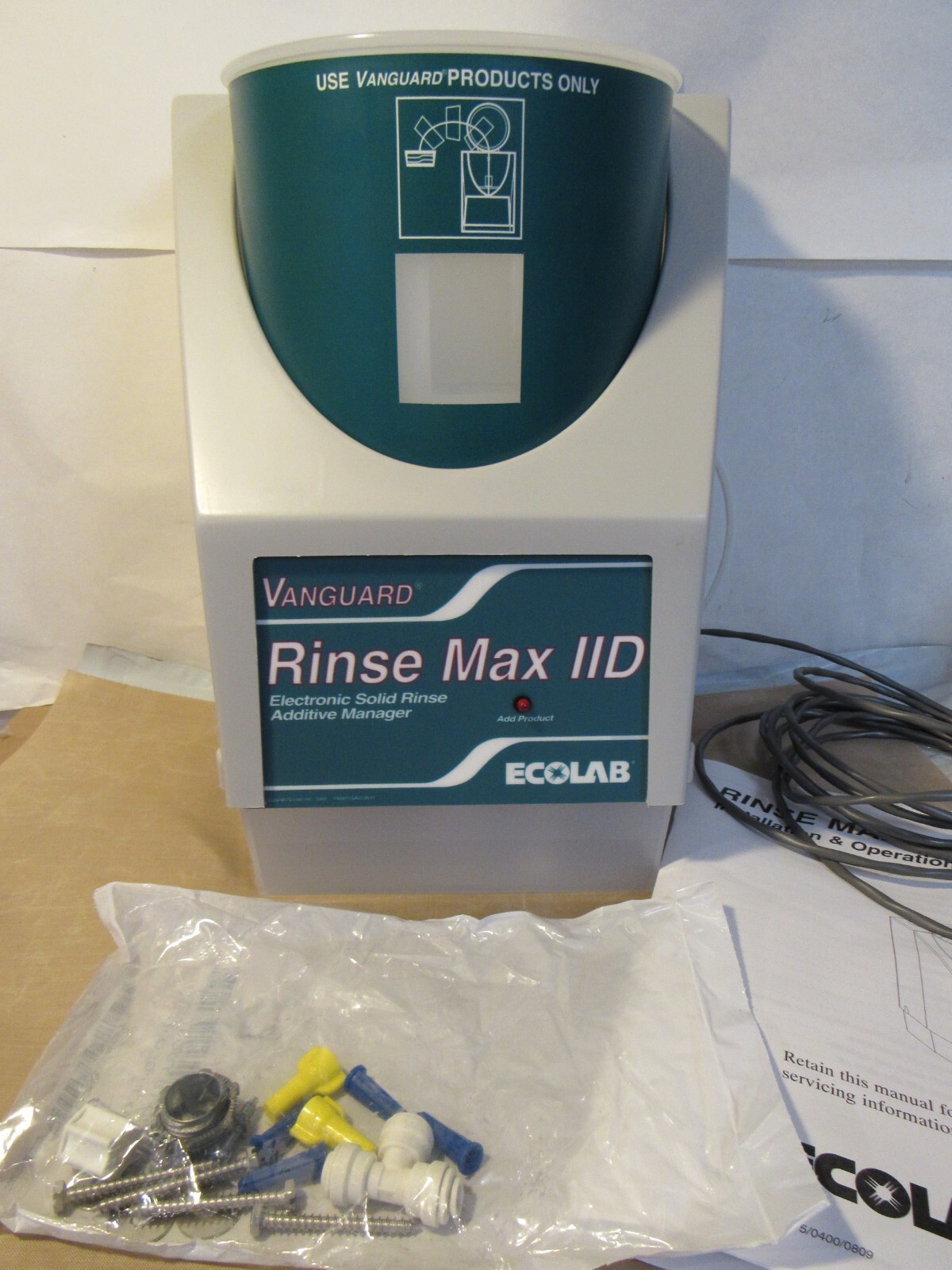 New Ecolab Vanguard Rinse Max IID Wash Max Dispensing System 92181005 W26K New Ecolab Vanguard Rinse Max IID Wash Max Dispensing System 92181005 W26K