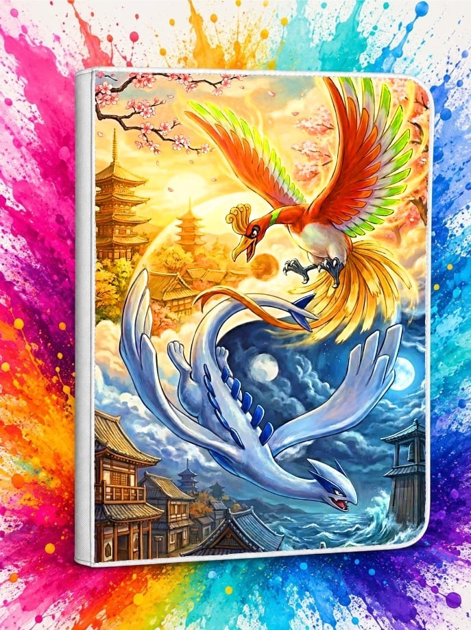 Ho-Oh Light & Lugia Dark, Yin & Yang 4 slot Toploader Color Printed Binders