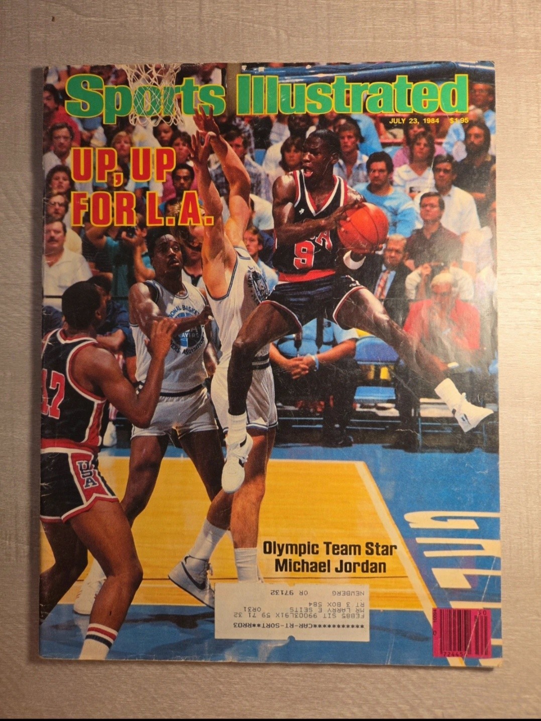 JULY 23 1984 SPORTS ILLUSTRATED MICHAEL JORDAN OLYMPIC TEAM STAR HIGH GRADE