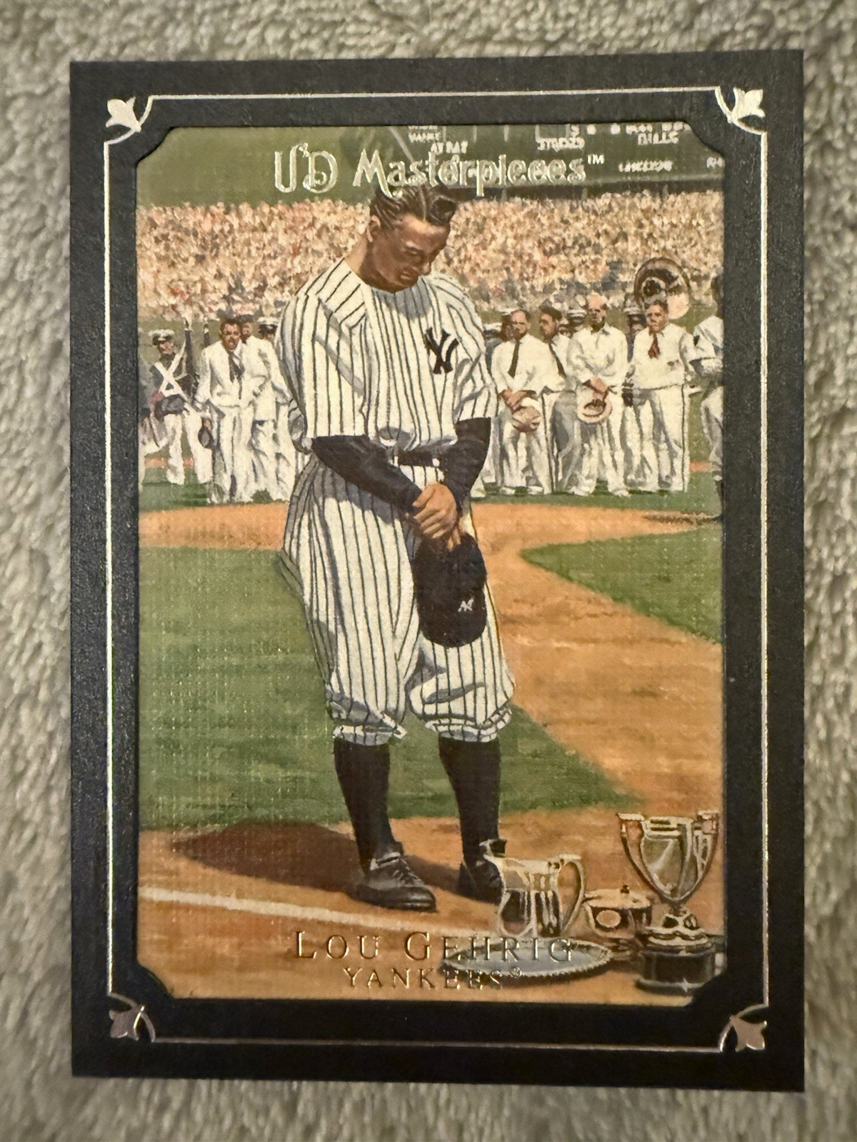 2007 Upper Deck UD Masterpieces #8 - Lou Gehrig - Blue Border 18/50 NY Yankees 
