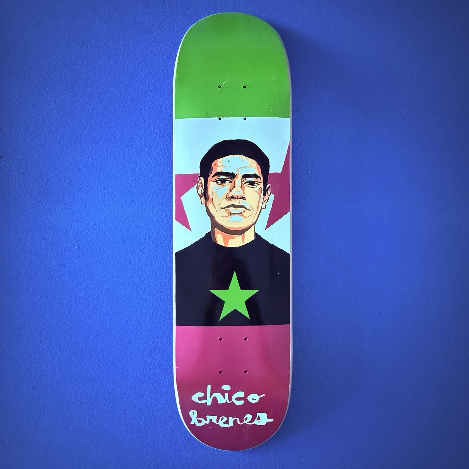 Rare Chico Brenes Chocolate Skateboards Portrait Series Deck 1997 Evan Hecox NOS