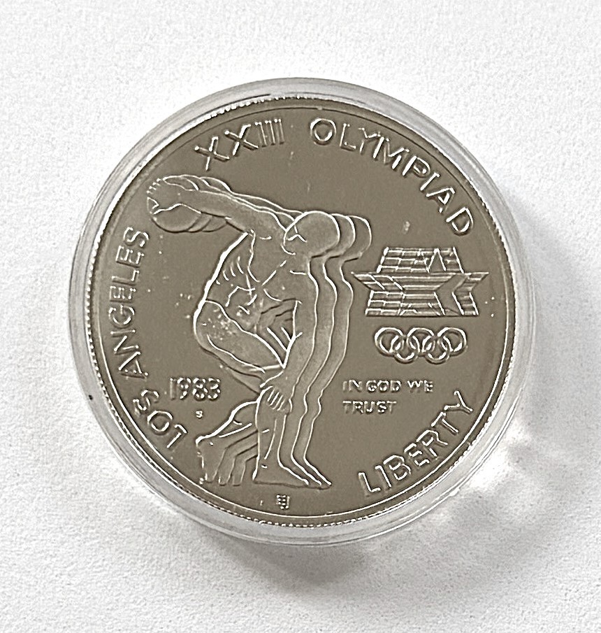 1983 S 23RD OLYMPIAD LOS ANGELES UNCIRCULATED SILVER DOLLAR COIN RARE 90% 1983 S 23RD OLYMPIAD LOS ANGELES UNCIRCULATED SILVER DOLLAR COIN RARE 90%