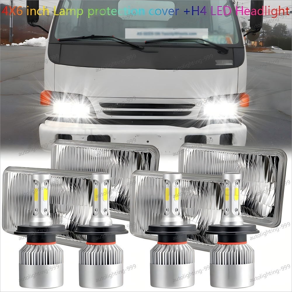 4pcs 4x6'' LED Headlight Hi/Low Beam Fits For 1991 - 2005 Isuzu NPR