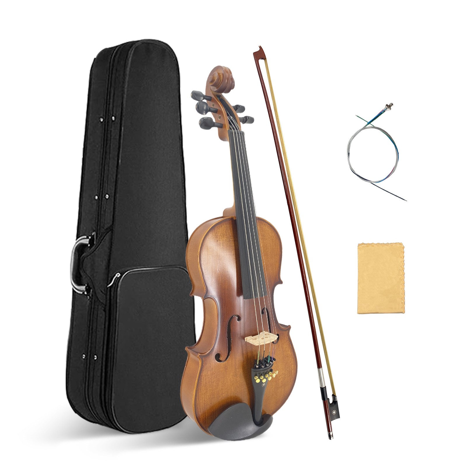 5 String Acoustic Viola 15inch Maple Spruce Top Ebony Fittings With Case,Bow