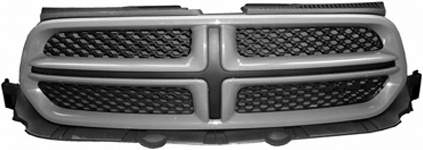 fits 2011 TO 2013 DODGE DURANGO GRILLE GRAY/PAINT TO MATCH SURROUND WITH BLACK