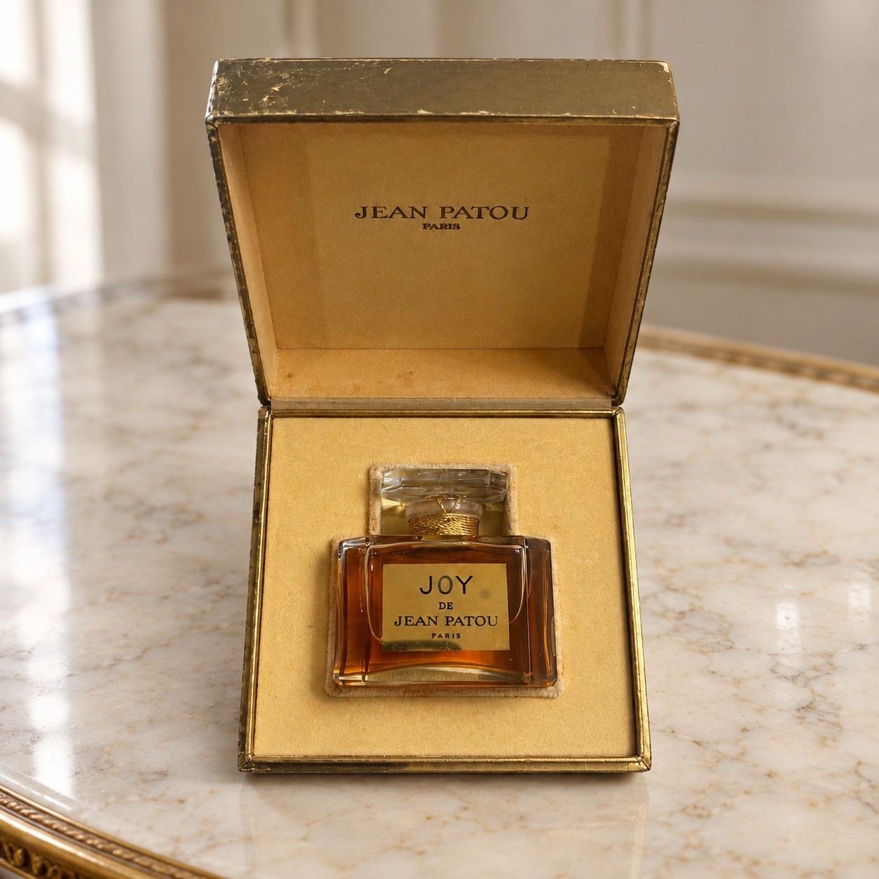 Vintage Jean Patou Joy Perfume Paris Bottle W Original Presentation Box 1 FL Oz