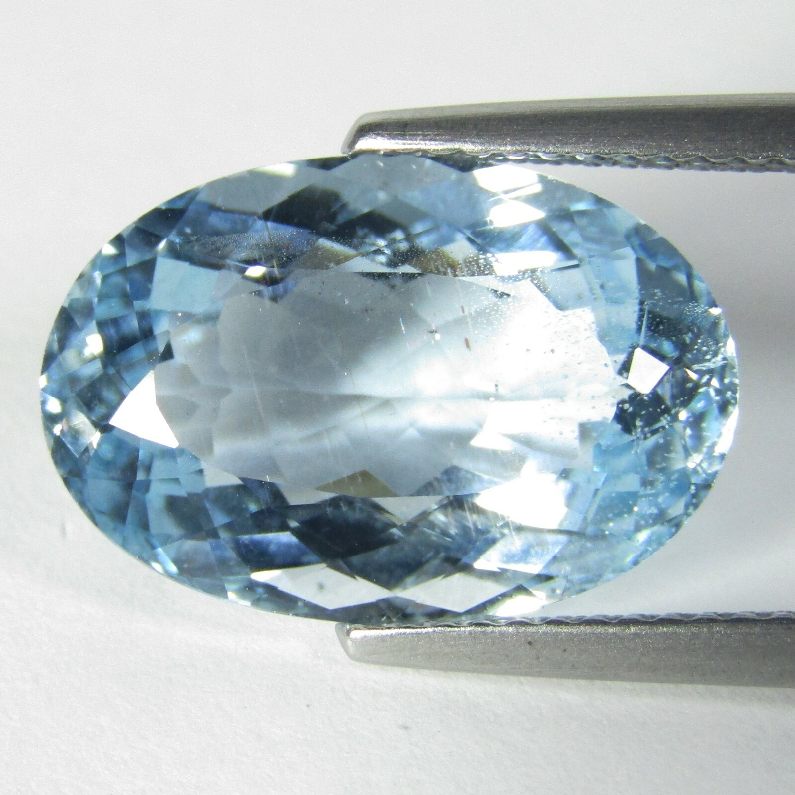 7.86Cts Genuine Natural Blue Color Unheated Oval Aquamarine Loose Gem Ref VDO
