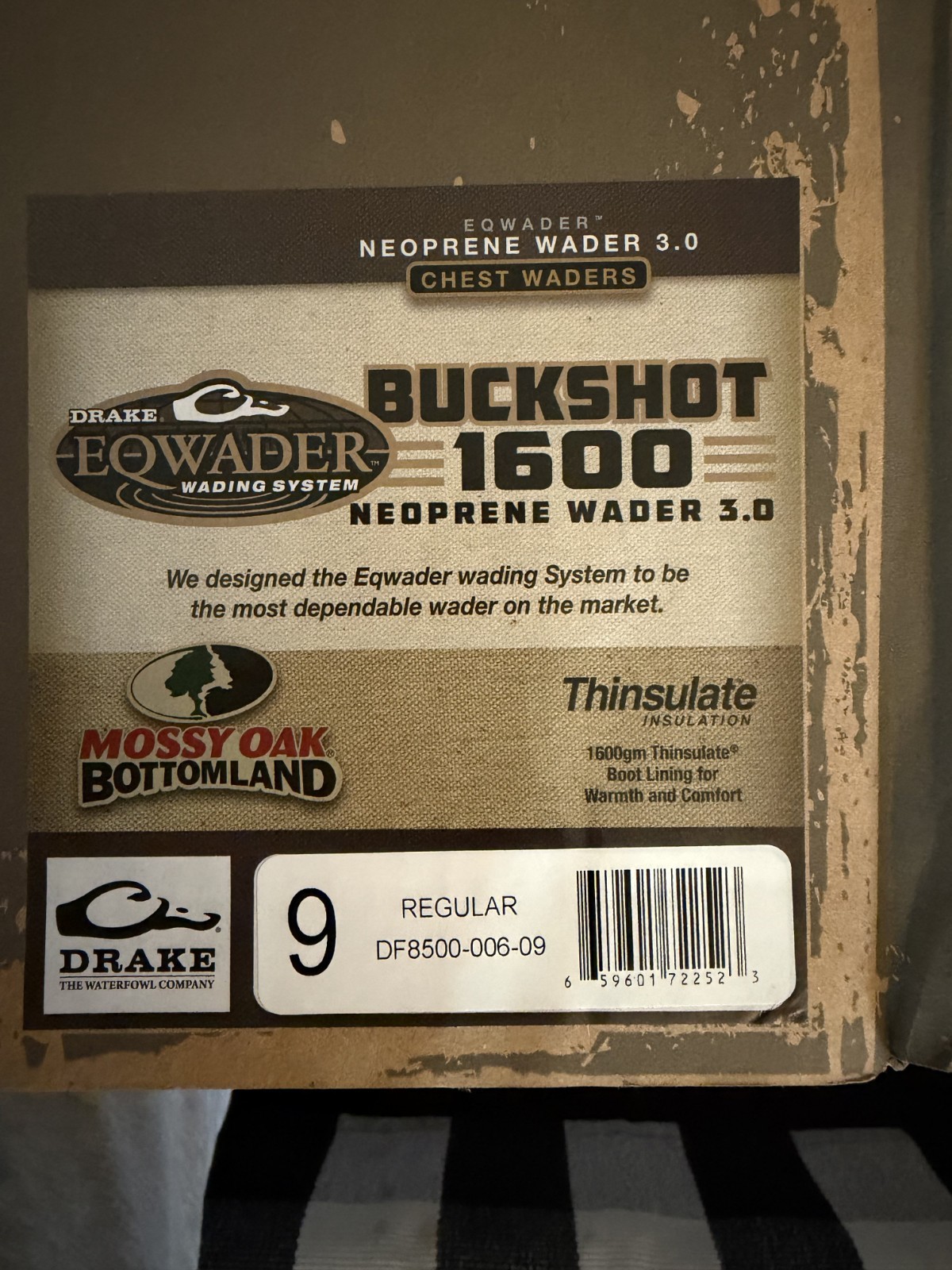 Men's Drake Waterfowl Buckshot Eqwader 1600 Neoprene 3.0 Waders Size 9 NEW Men's Drake Waterfowl Buckshot Eqwader 1600 Neoprene 3.0 Waders Size 9 NEW