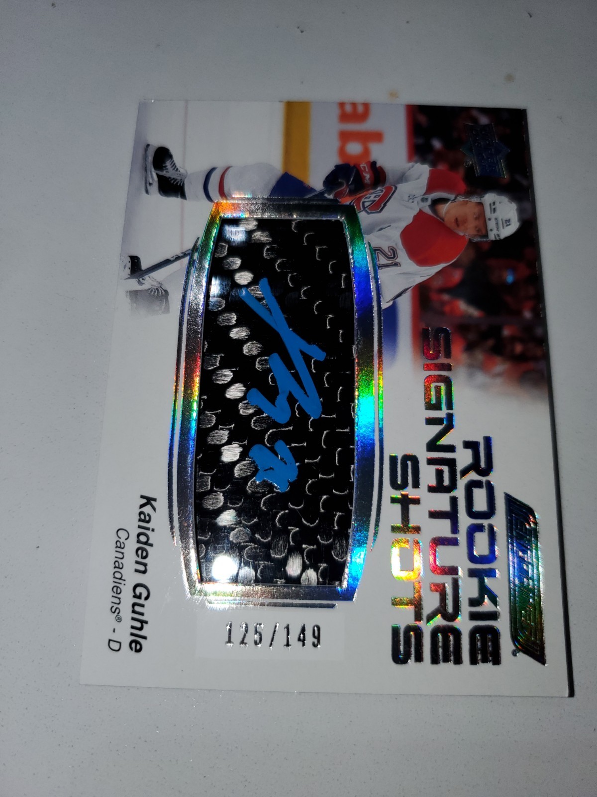 Upper Deck 2023-2024 Engrained Rookie Stick Signed Kayden Guhle 125/149 Upper Deck 2023-2024 Engrained Rookie Stick Signed Kayden Guhle 125/149