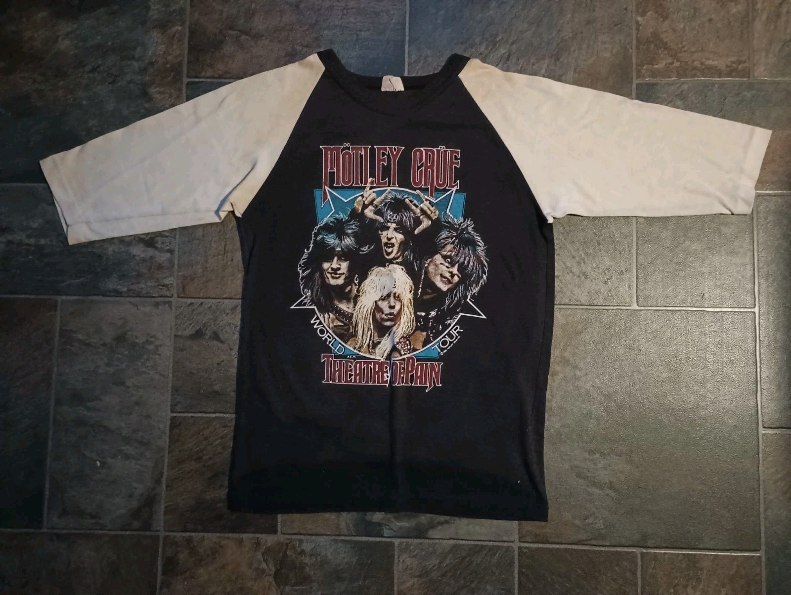 Vintage Motley Crue Theater Of Pain Tour Shirt Original 1985