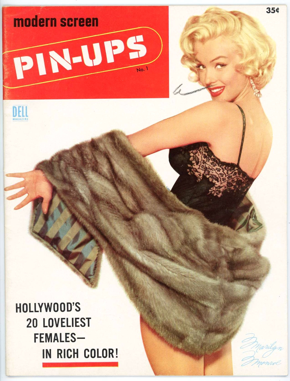 Modern Screen Pinups  Marilyn Monroe Cover Issue 1  Vol. 1 # 1  Actresses  NM