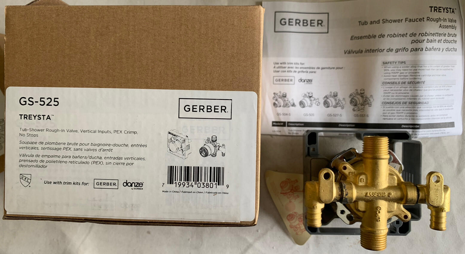 Danze Gerber Treysta Tub and Shower Valve CBGG1008 Danze Gerber Treysta Tub and Shower Valve CBGG1008