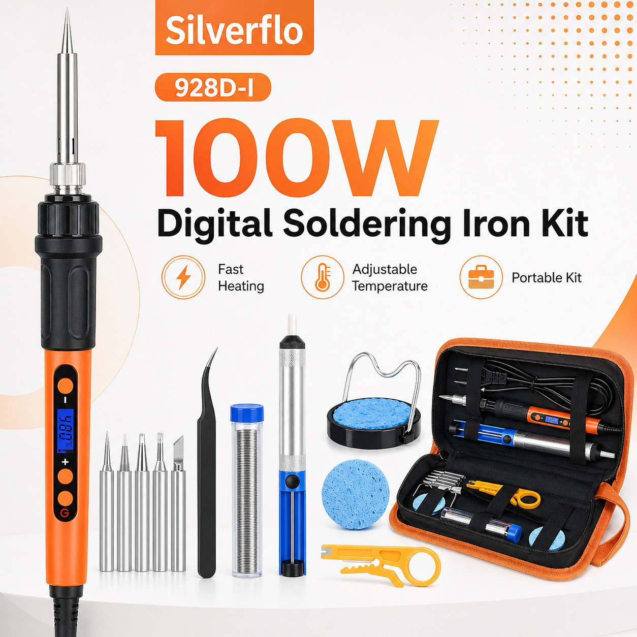 100W Digital or 60W solder iron110V Soldering Station Kit Adjustable Temperature