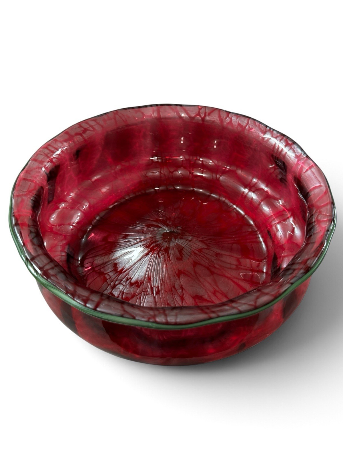 Antique Glass Bowl Loetz Titania Art Nouveau Glass Bowl 9\