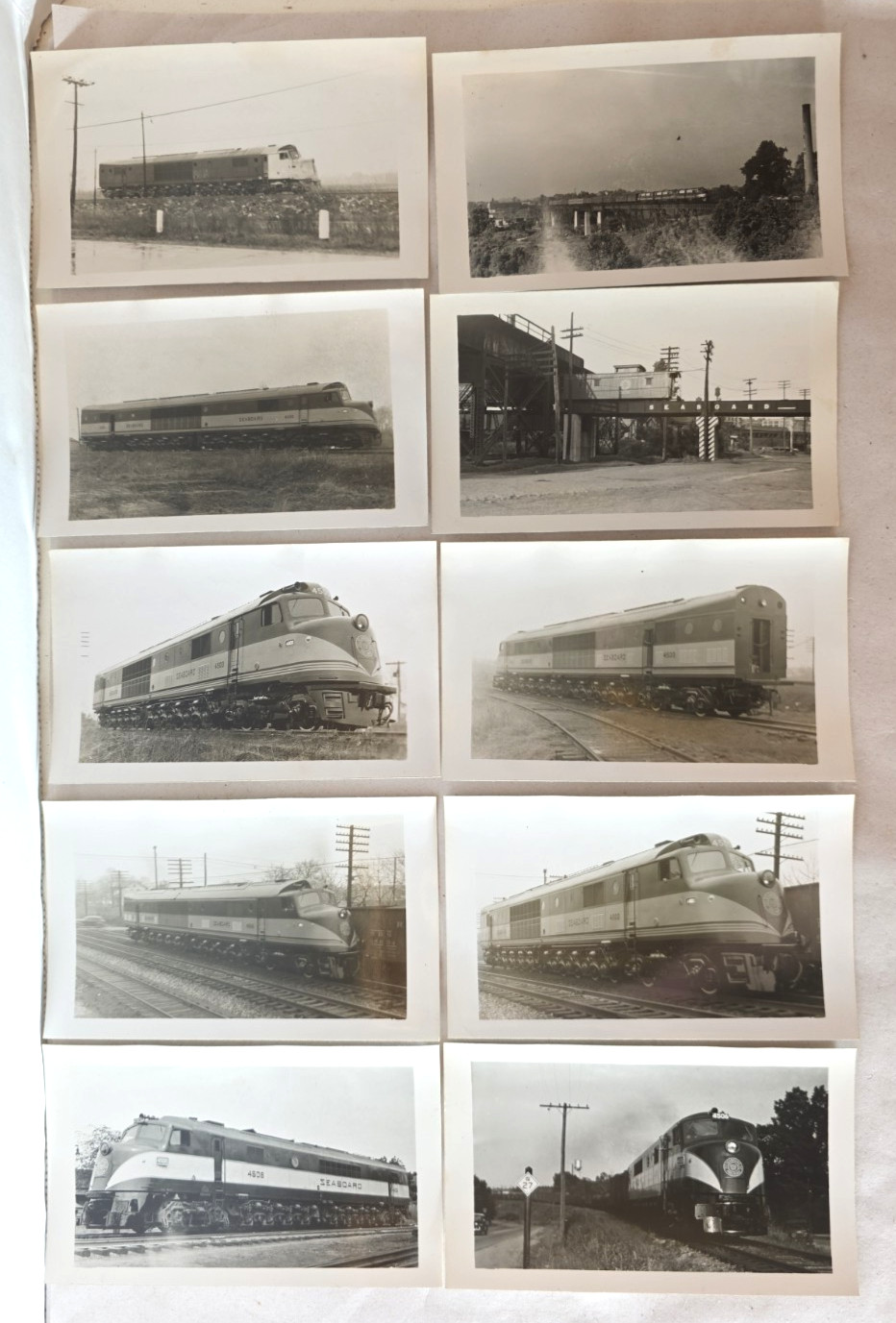 C. 1940s Seaboard Air Line Railroad Diesel Locomotive Photo Lot Of 10 C. 1940s Seaboard Air Line Railroad Diesel Locomotive Photo Lot Of 10