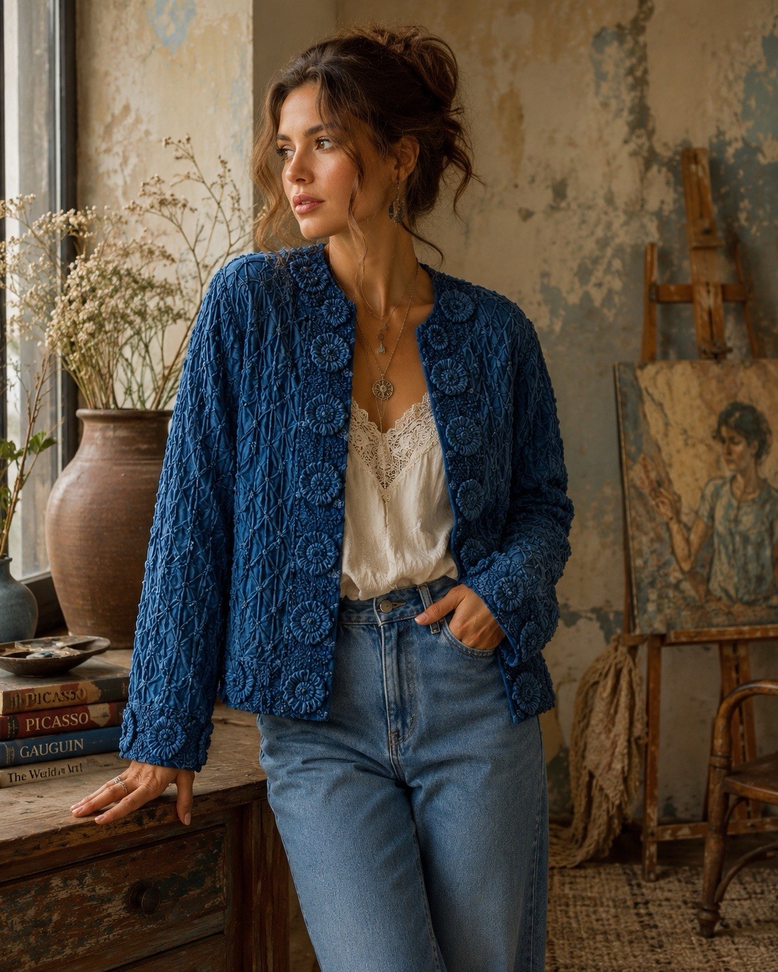 Vintage Draper’s & Damon’s wearable art jacket Y2K Cottagecore/Boho/Eclectic