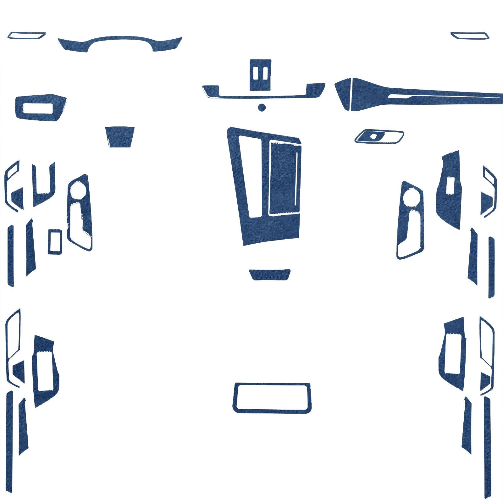 44Pcs Multiple Colors Full Interior Kits Cover Trim For Audi A6 C8 A7 2019-2024