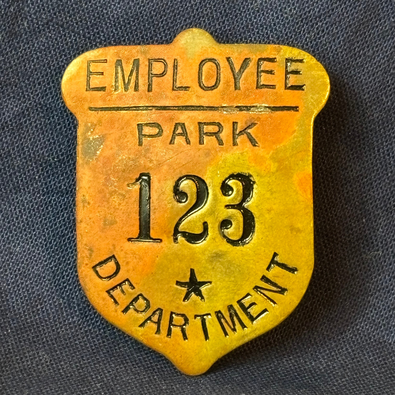 Vtg Park Department Employee Pin #123 Vtg Park Department Employee Pin #123