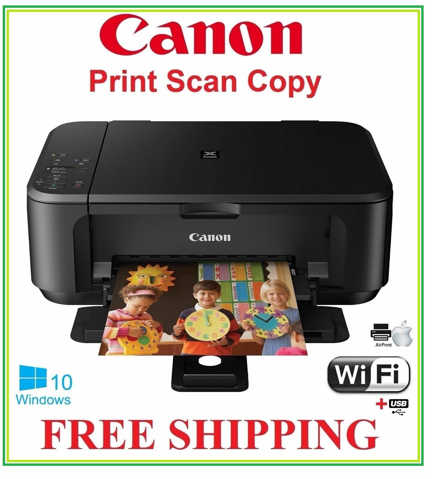 NEW Canon Pixma MG3620  All In One Printer-Wireless-Scan Copy-Photo Print