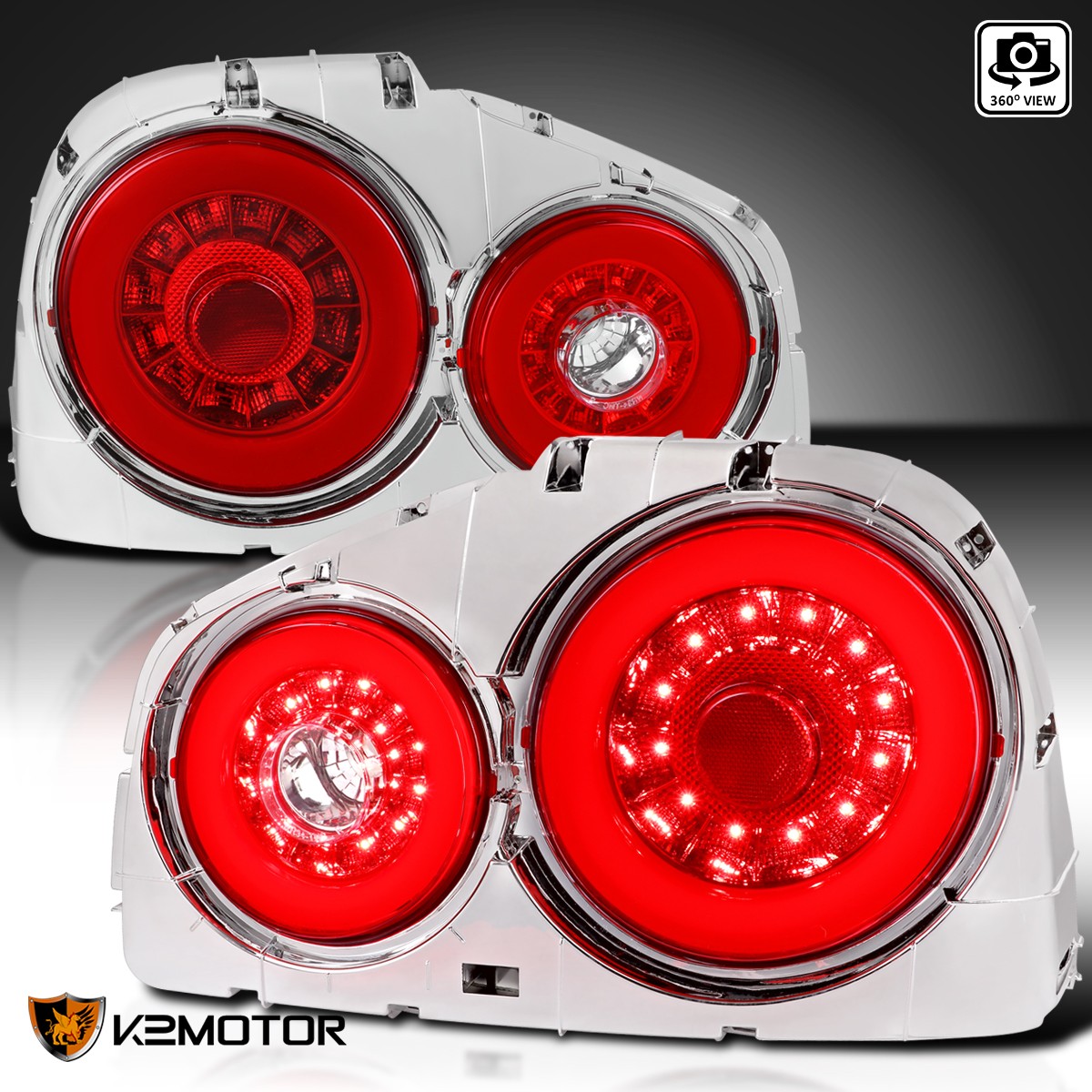 Fits 1999-2002 Skyline GTR GTT R34 JDM LED Tail Lights Brake Lamp Pair 99-02
