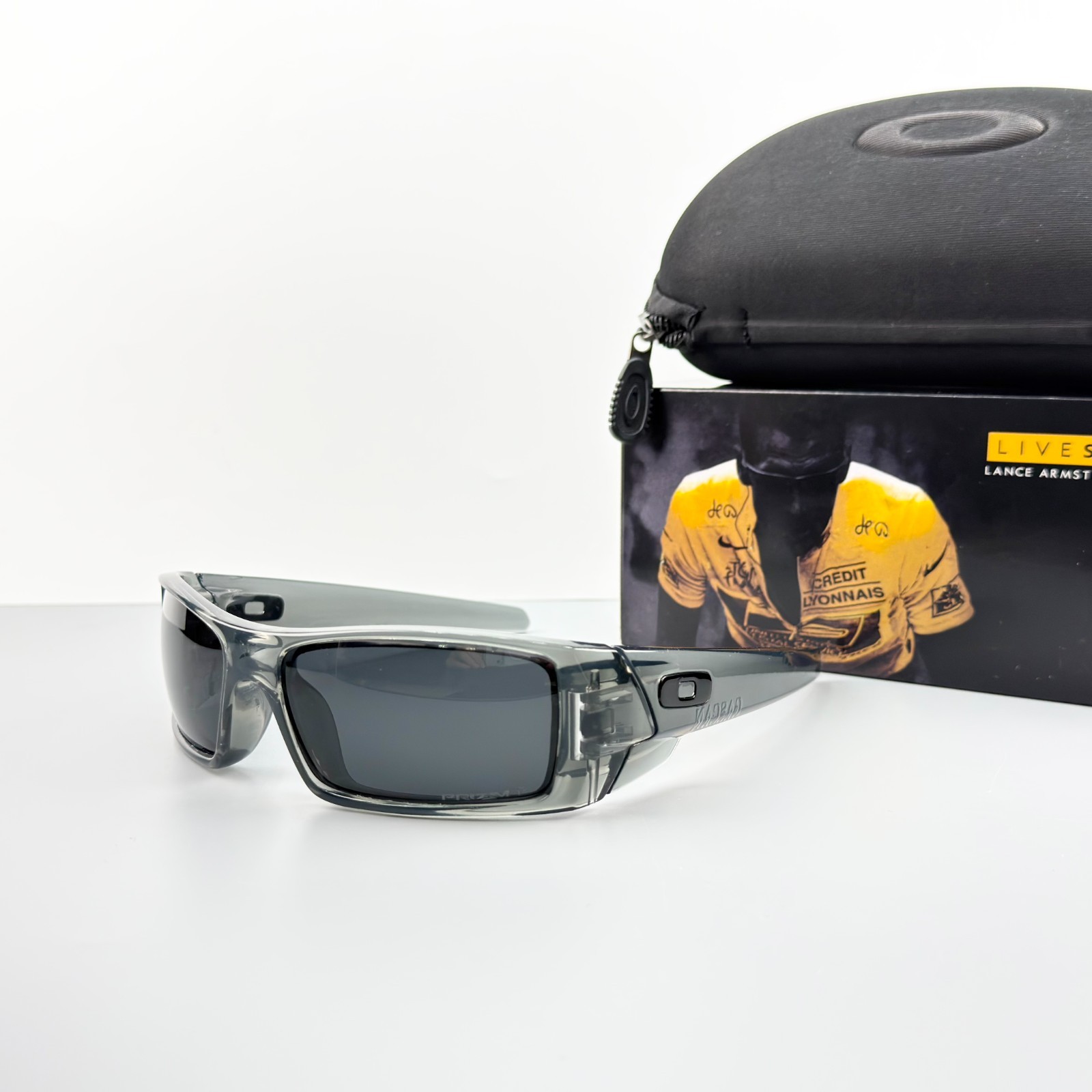 Oakley Gascan OO9014 Transparent Gray Frame Gray Lens Sunglasses New w/ Box