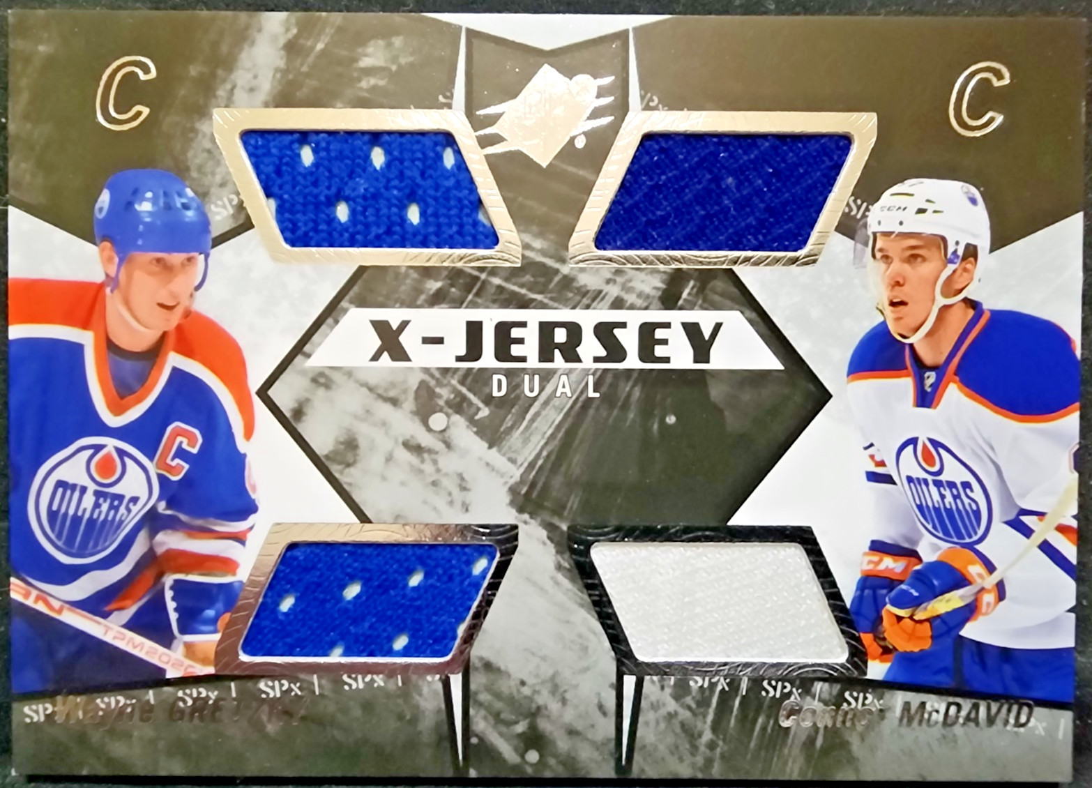 2015-16 SPx X-Jersey Dual Patch Connor McDavid & Wayne Gretzky #XD-MG Rookie RC