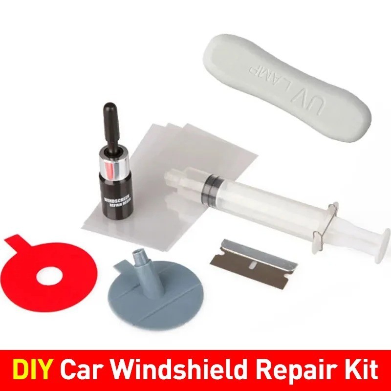 US Glass Windshield Repair Tool Kit Fix Car Wind Glass Windscreen Chip Crack
