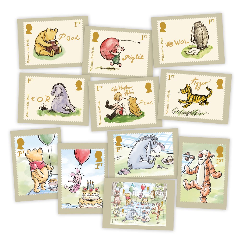 Winnie the Pooh Postcards from Royal Mail (postcards only, no stamps) Winnie the Pooh Postcards from Royal Mail (postcards only, no stamps)