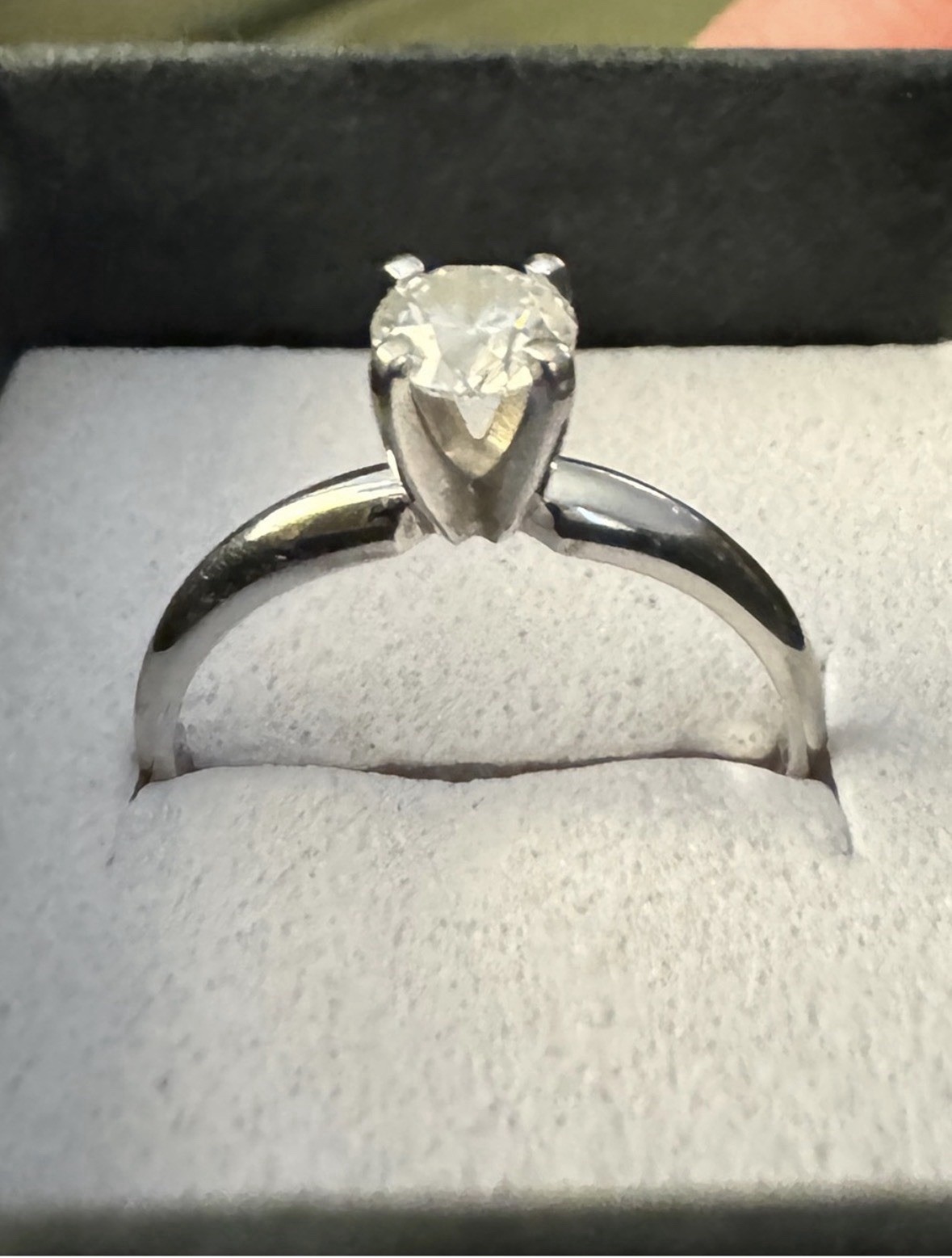 Solid 14K 14Kt White Gold Natural Round Diamond Woman’s Lady’s Engagement Ring 7