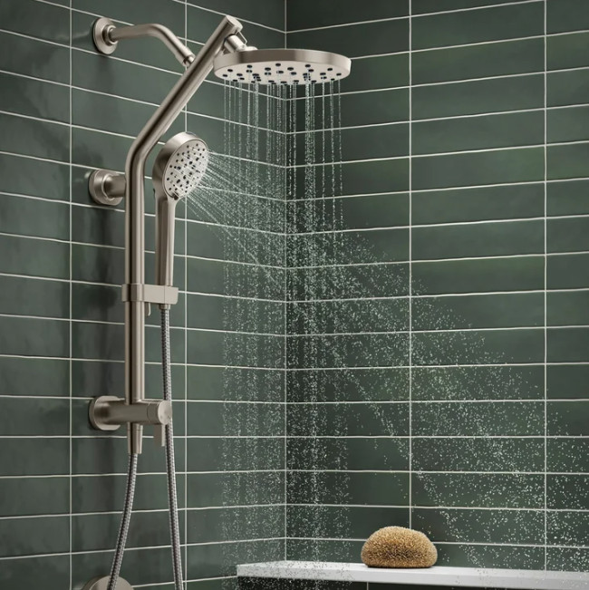 Kohler HydroRail 3-in-1 Multifunction Showerhead and Column Kit - Brushed Nickel