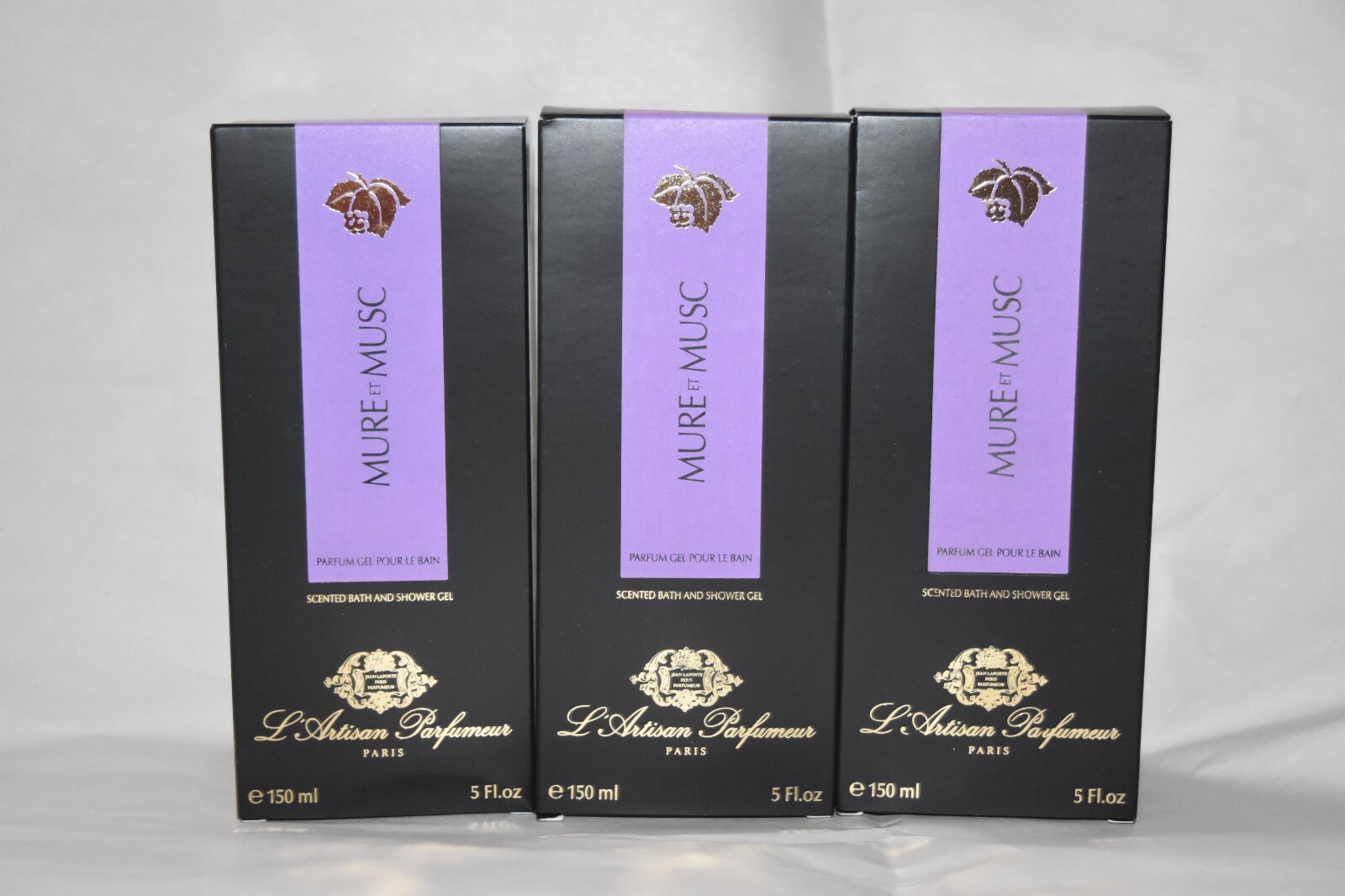 3X NIB L\'Artisan Scented Bath & Shower Gel Mure et Musc 5 oz each