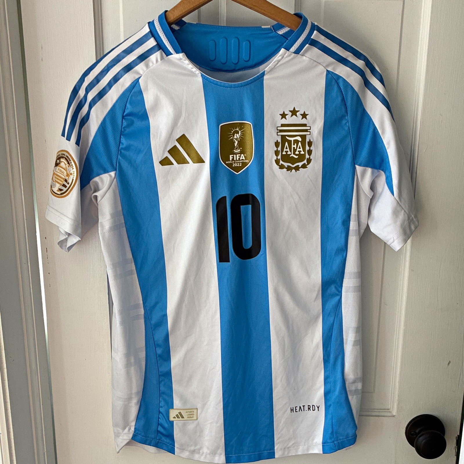 adidas Argentina Lionel Messi #10 Men’s Soccer Jersey Size M White Blue