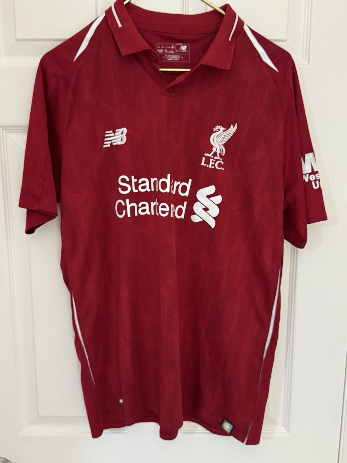 New Balance Liverpool 2018/2019 Home Football Shirt Soccer Jersey Size L