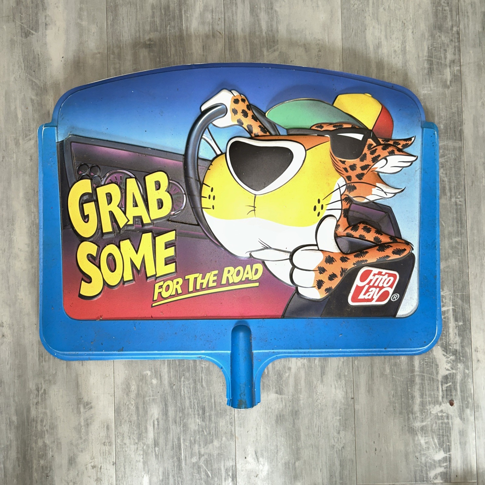 Vintage Frito-Lay Chester Cheetah Cheetos Advertising Plastic Store Display Sign Vintage Frito-Lay Chester Cheetah Cheetos Advertising Plastic Store Display Sign