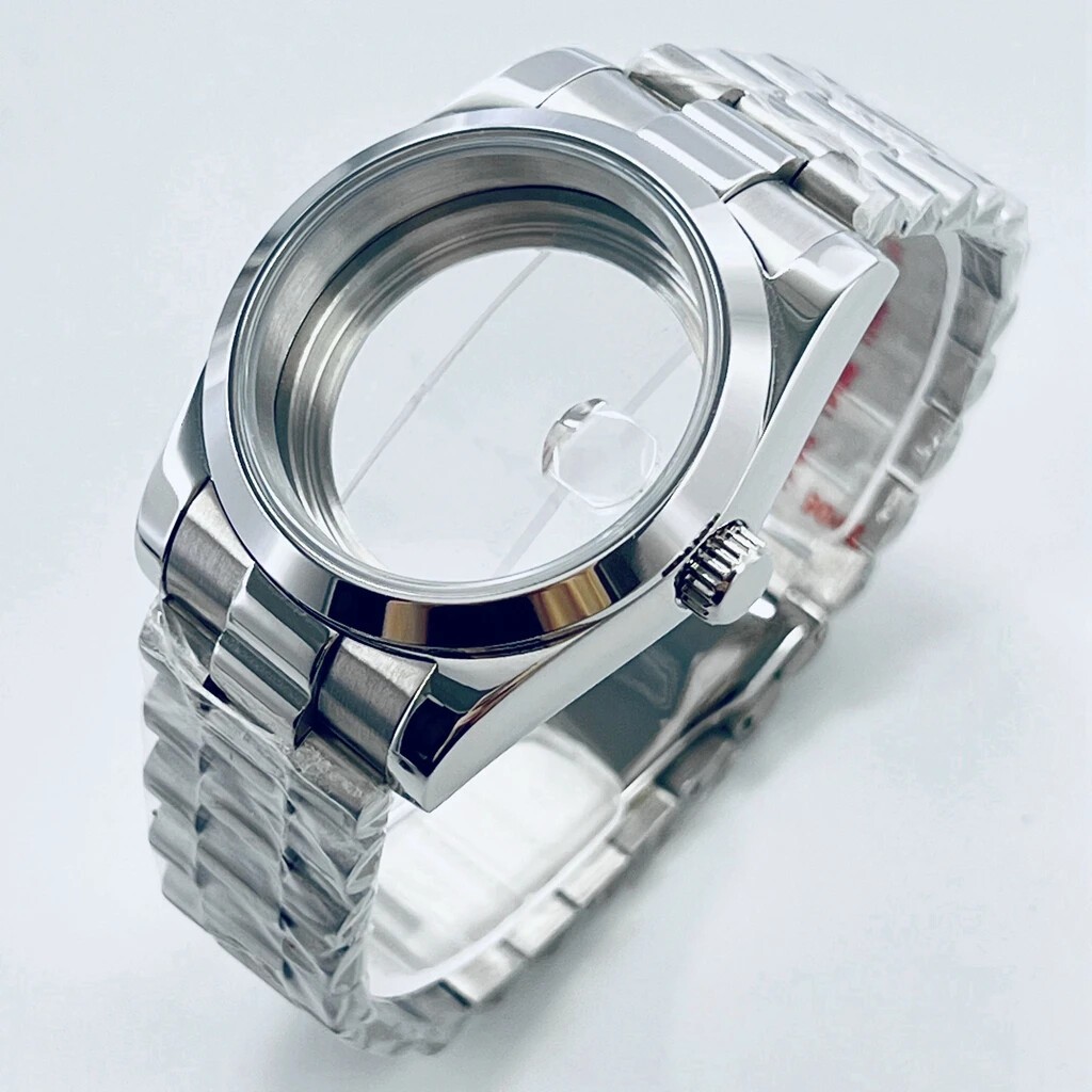 36mm 40mm Stainless Steel Watch Case+Strap Sapphire glass For NH34/35 Eta2824