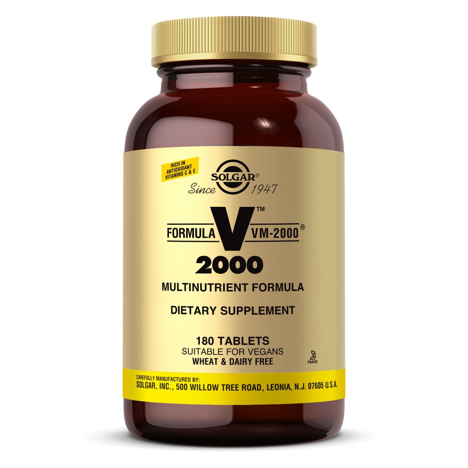 Solgar Formula VM-2000 Multinutrient System 180 Tablets Solgar Formula VM-2000 Multinutrient System 180 Tablets