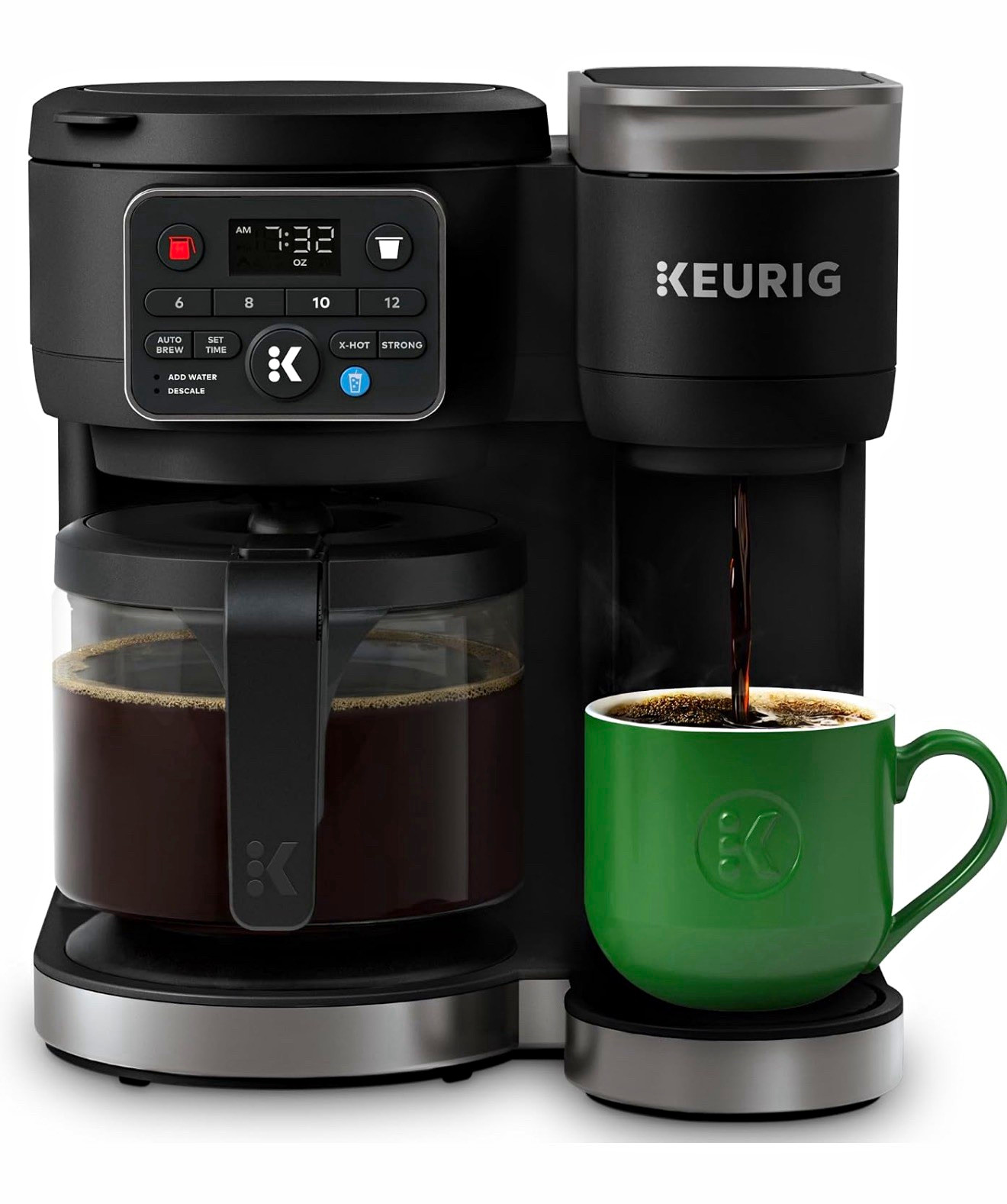 Keurig K-Duo Plus Black K-Cup Pod Single Serve & Carafe 72oz Brew Over Ice