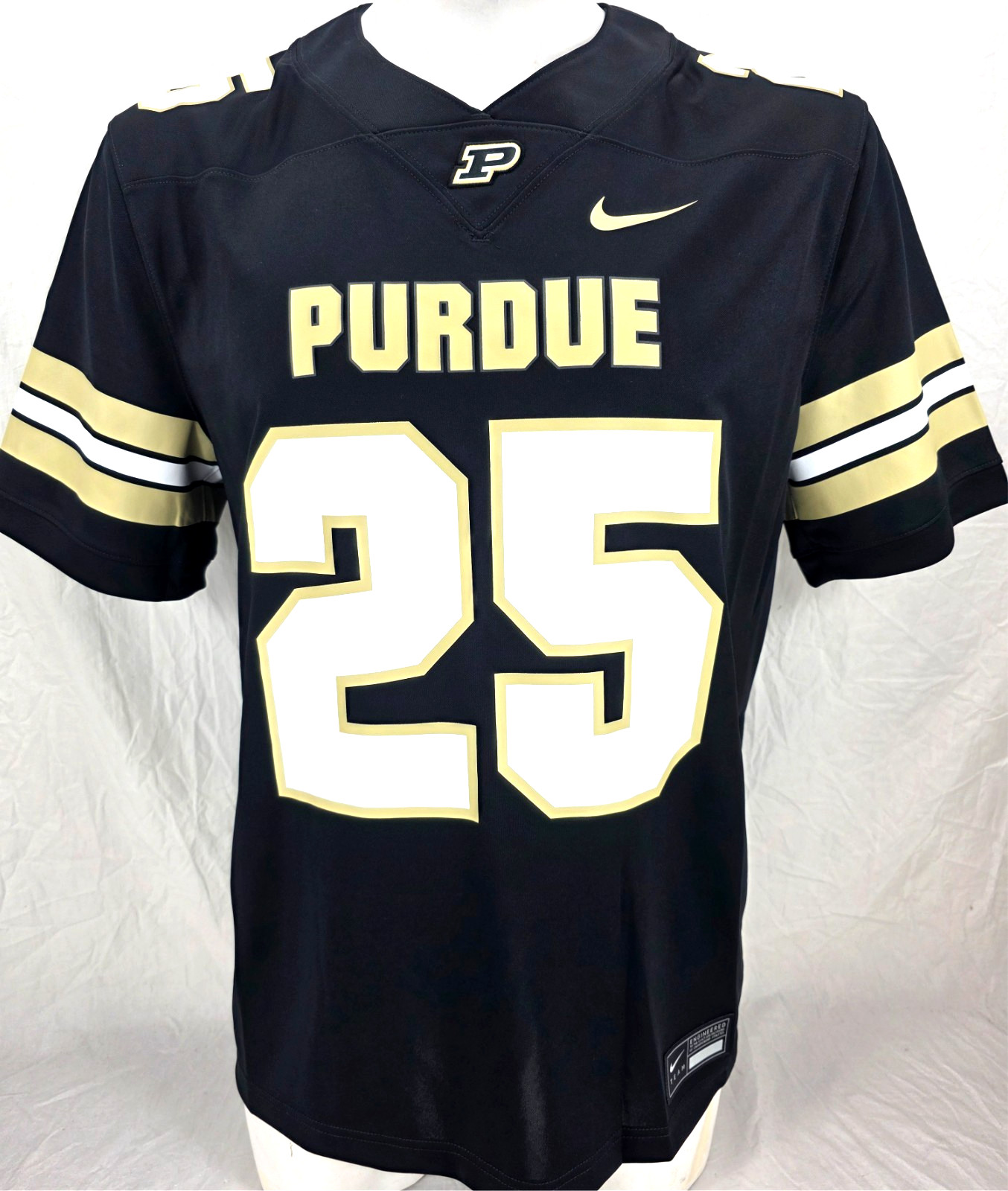 NEW Purdue Boilermakers Black 25 Nike Team Dri-Fit Football Jersey Men's XL