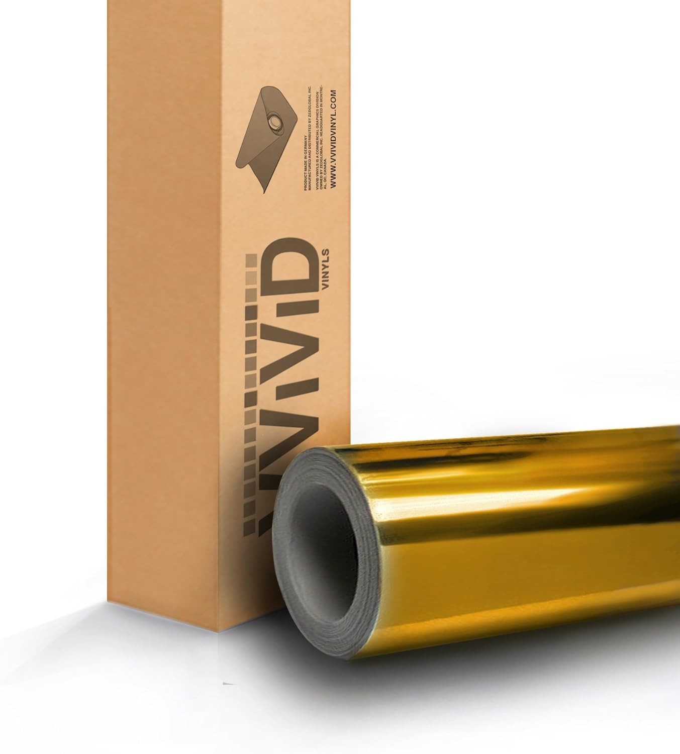 VViViD Gold Mirror Chrome Vinyl Wrap, Self-Adhesive 1ft x 5ft