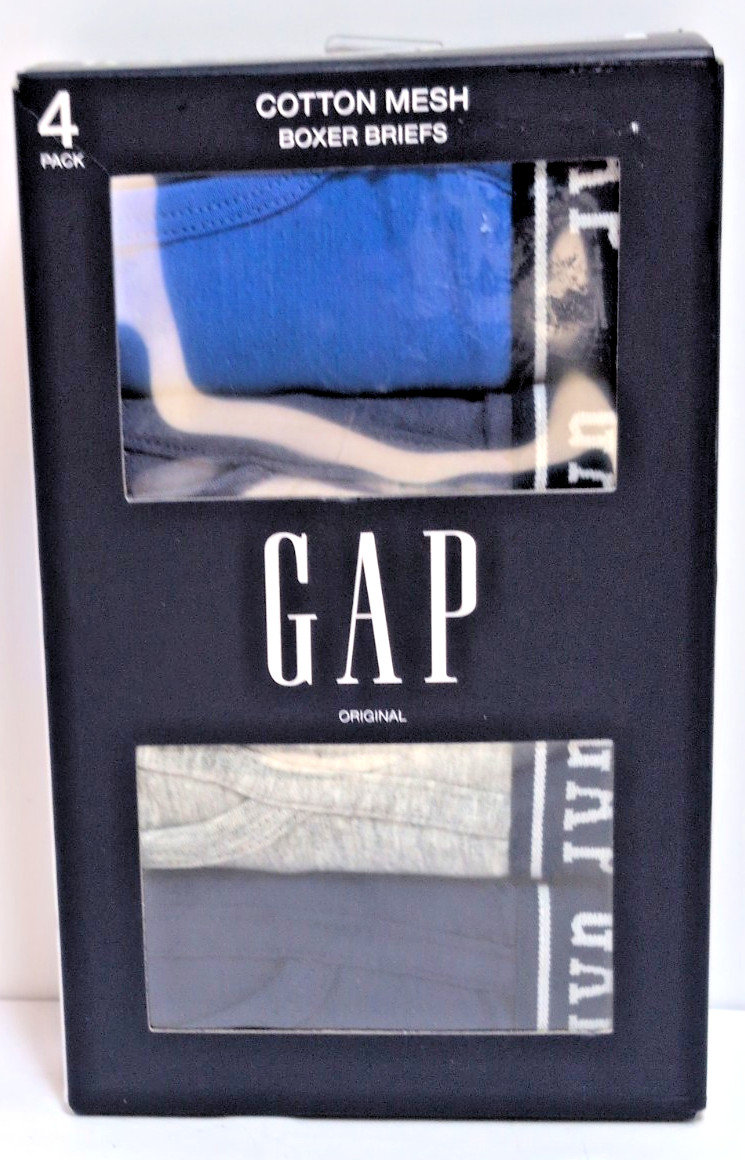 Mens Gap pack of 4 Cotton Blend Breathable Mesh Boxer Briefs Tagless Size M med