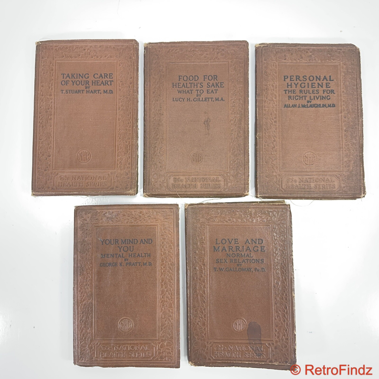 Vintage 1924 National Health Series Books Lot of 5 Funk & Wagnalls Vintage 1924 National Health Series Books Lot of 5 Funk & Wagnalls