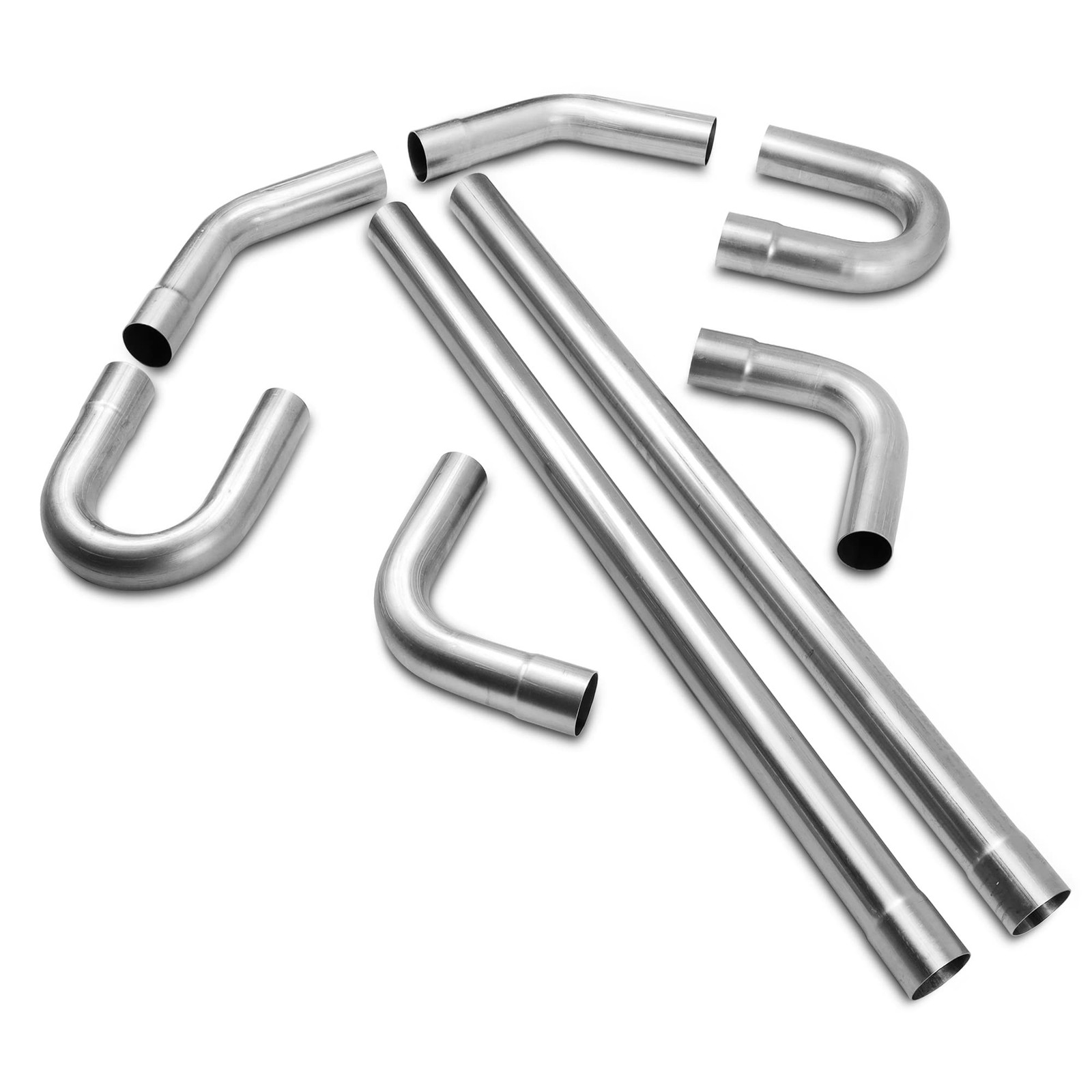 2.5\'\' Mild Steel Custom Exhaust Kit Tubing Mandrel Bend Pipe Straight & U-Ben...