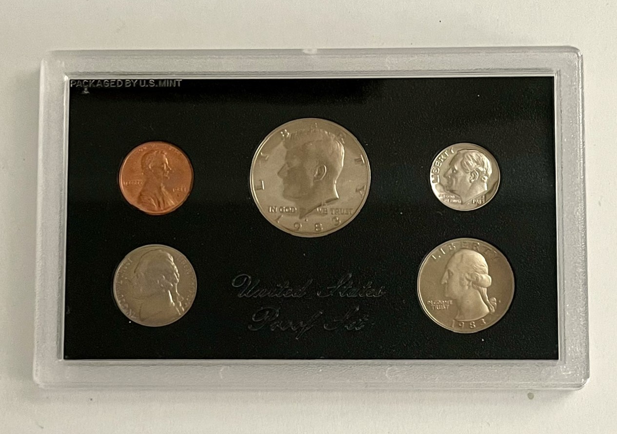 1983-S U.S. Mint Clad Proof Set in Hard Plastic Holder w/Original Box 1983-S U.S. Mint Clad Proof Set in Hard Plastic Holder w/Original Box
