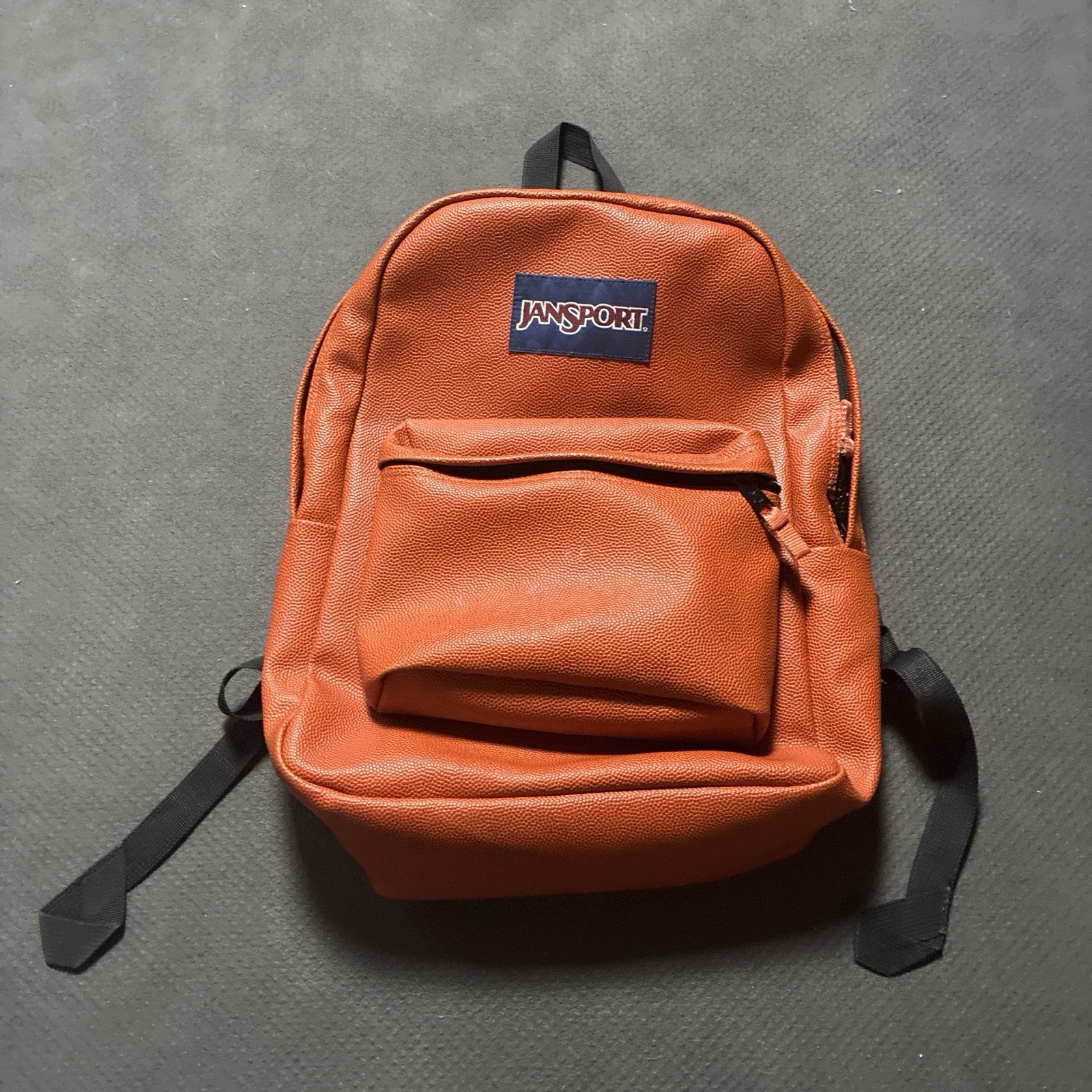 Vintage JanSport SuperBreak T501 Basketball Texture Backpack Orange Vintage JanSport SuperBreak T501 Basketball Texture Backpack Orange